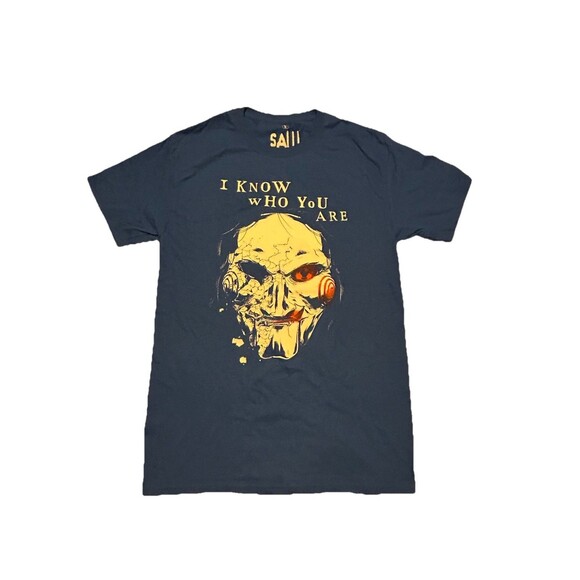 Saw III Horror Movie T-Shirt Blue Billy Puppet Mask I Know Who You Are Sz S - Picture 1 of 3
